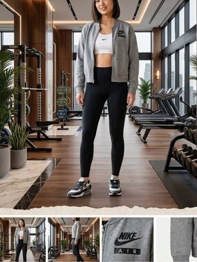 Nike gray zip up